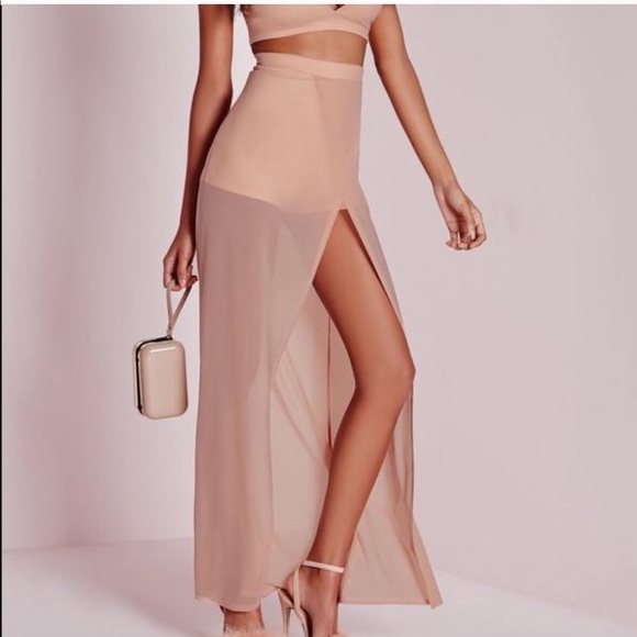Misguided mesh wrap mesh maxi skirt - Picture 1 of 4